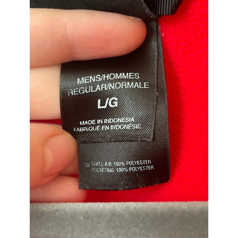The North Face Red Black Colorblock Fleece Jacket Full Zip Mens L vintage Y2K - Picture 6 of 8